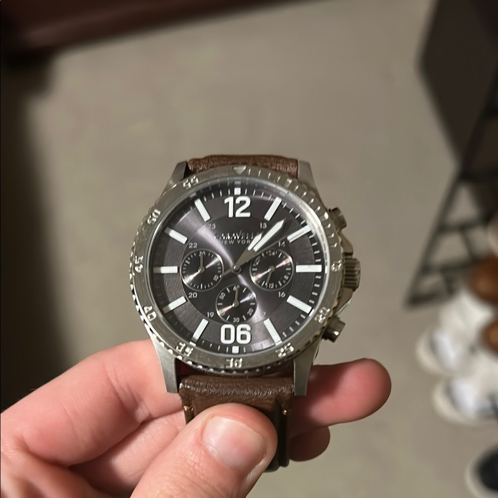 Armani Exchange Brown Leather Watch